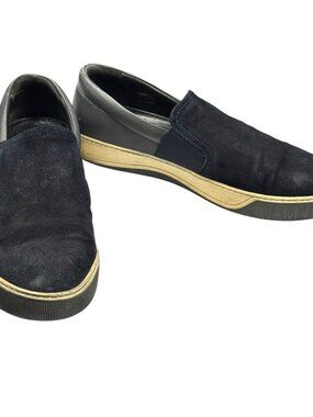 Lanvin Slip On Shoes Loafers Suede Leather Gray •  Mens Size 12
